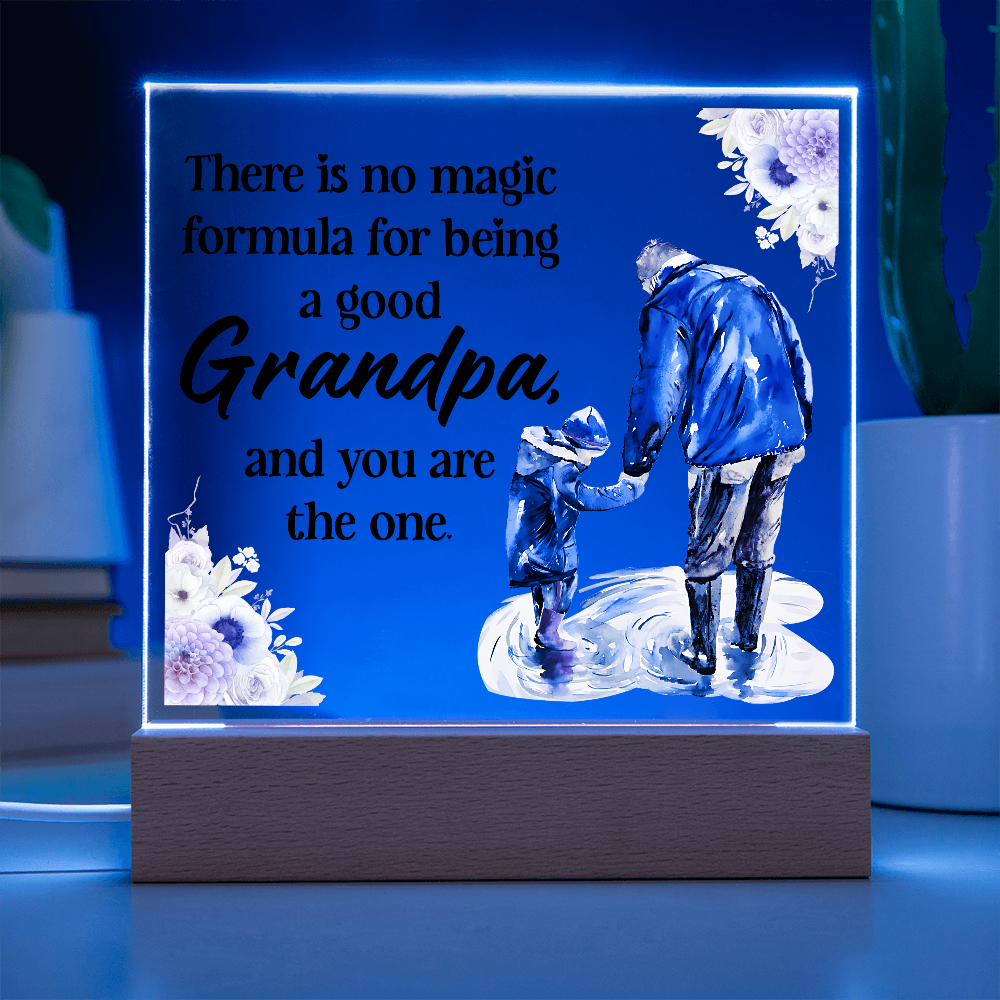 Acrylic Square Design Grandpa