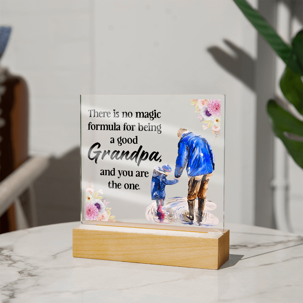 Acrylic Square Design Grandpa