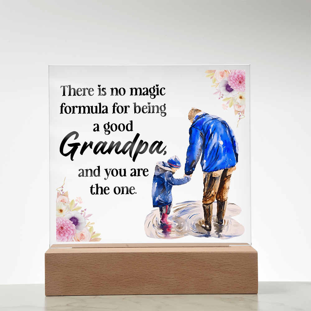 Acrylic Square Design Grandpa