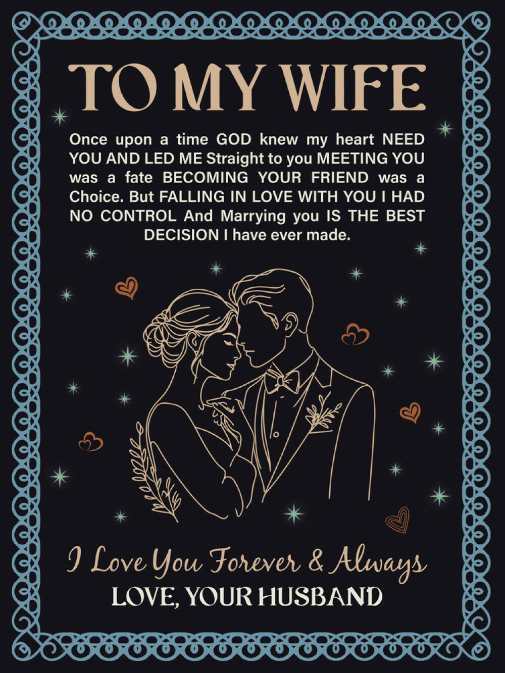To My Wife - Heirloom Woven Blanket